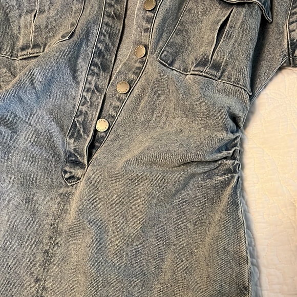 bobbles and lace denim dress - Picture 3 of 4